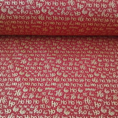 TRICOLINE ESTAMPADA NATAL 100% ALGODÃO