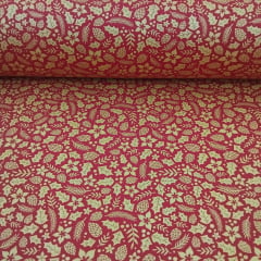 TRICOLINE ESTAMPADA NATAL 100% ALGODÃO